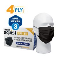 maxill aquist SureFit - Black Earloop Style Procedural Masks with Flexible Nose & Chin Pieces