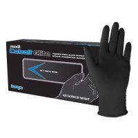 Box of large Cobalt Elite Black Nitrile Gloves