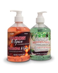 Holiday Hand Soaps - Cranberry & Spice and Vanilla Peppermint - 500 mL