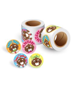 Bucky Beaver Check-up Stickers