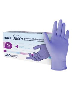 maxill Silken Powder Free Nitrile Medical Examination Gloves