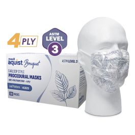 maxill aquist Bouquet Earloop Style Procedural Masks - Leaf Pattern