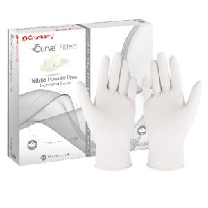 Cranberry Curve Fitted Powder Free Nitrile Gloves - Size 6.0 --CLEARANCE--