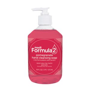 Pump bottle of maxill Formula 2 pomegranate hand soap