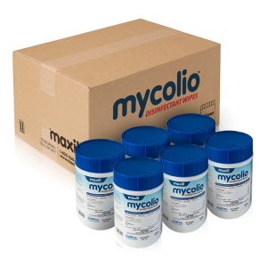 mycolio DISINFECTANT WIPES (6" x 7") - Case of 6 Tubs --CLEARANCE--