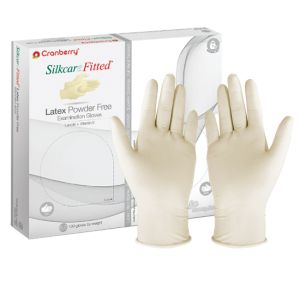 Cranberry Silkcare Fitted Powder Free Latex Gloves - Size 6.0 --CLEARANCE--