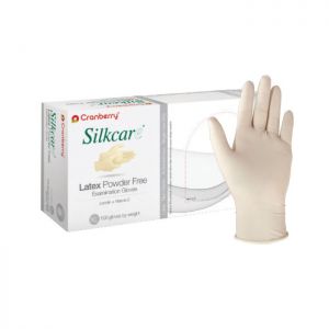 Cranberry Silkcare Powder Free Latex Gloves - Extra Large --CLEARANCE--