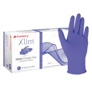 Cranberry Xlim Powder Free Nitrile Gloves - Medium --CLEARANCE--