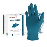 Box of Cranberry Inspire Nitrile powder free examination gloves, size extra large.