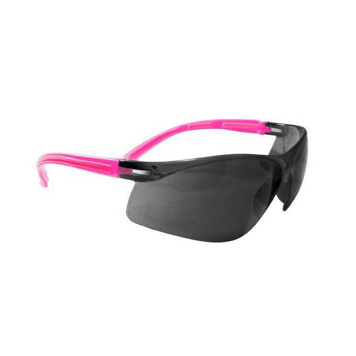 maxill frames safety glasses in pink and black.