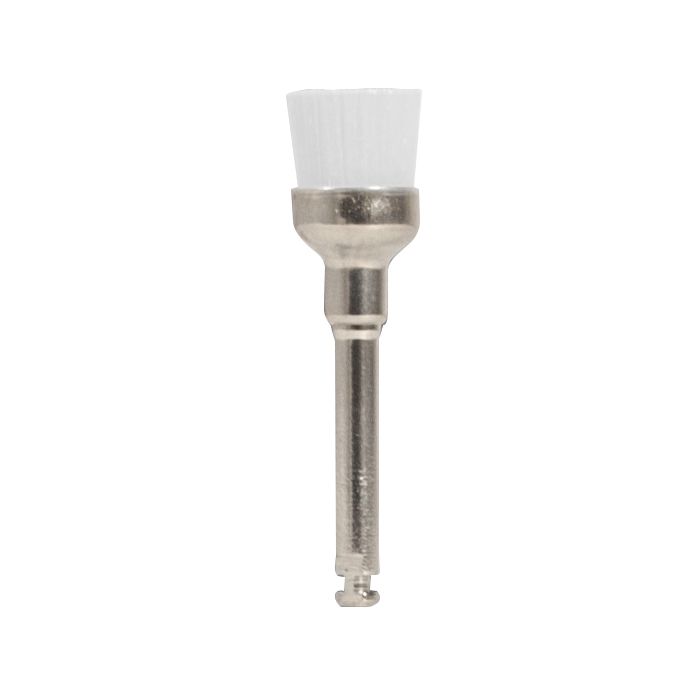 ipana Latch Type Mini Cup Prophy Brush - Regular White Nylon (Metal Shank)