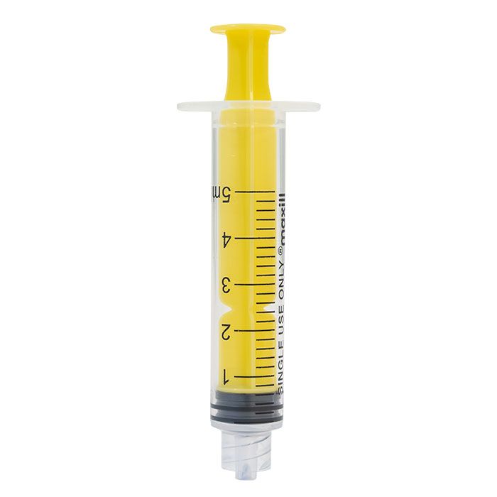 EZEE ID Luer Lock Syringe - 5 mL Yellow