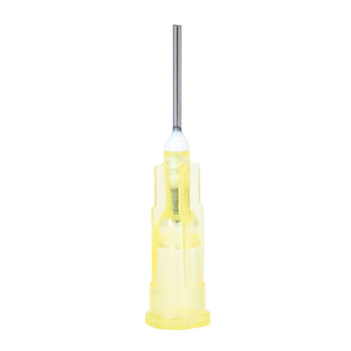 Luer Lock Bendable Dispensing Tip - 20 Gauge Yellow