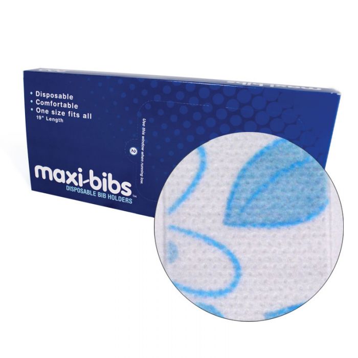 maxi-bibs Disposable Bib Holders - Blue Floral