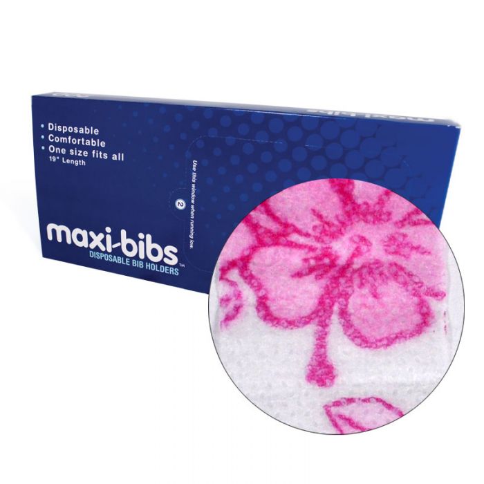 maxi-bibs Disposable Bib Holders - Pink Floral