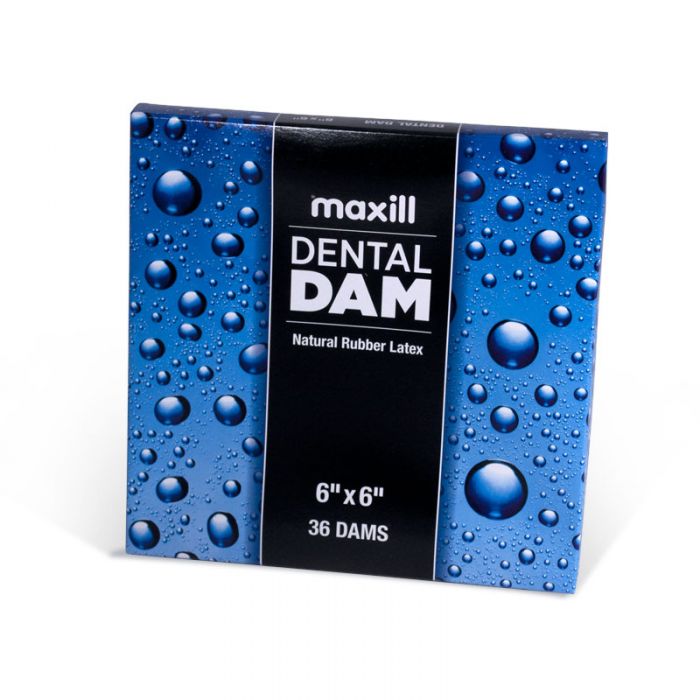 maxill Dental Dams 6" x 6" REGULAR Thin