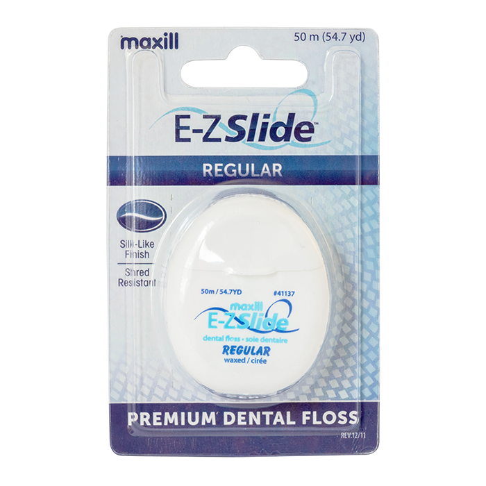 E-Z Slide 50 meter Waxed Dental Floss - Retail Blister - Regular