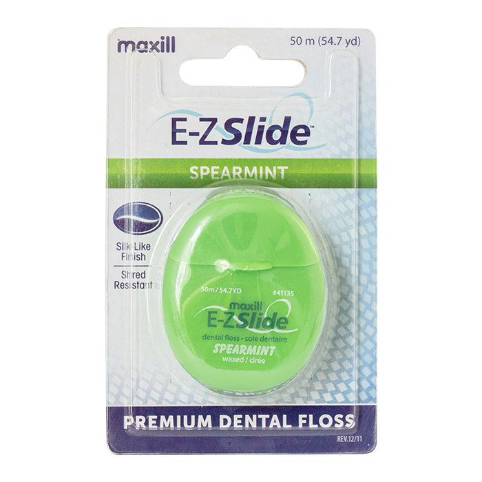 E-Z Slide 50 meter Waxed Dental Floss - Retail Blister - Spearmint