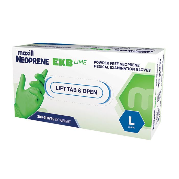 maxill Neoprene EKB Lime - Powder Free Neoprene - Large