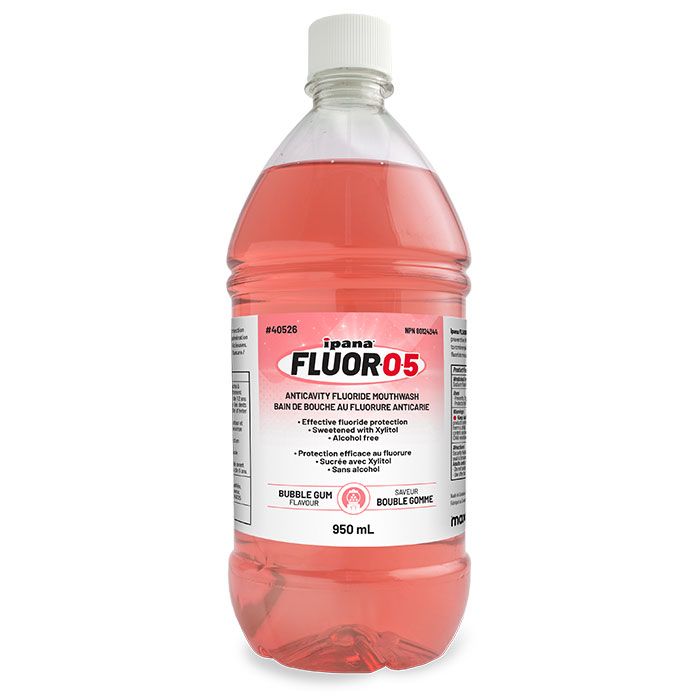 ipana Fluor-o-5 anticavity fluoride mouthwash, bubble gum flavour