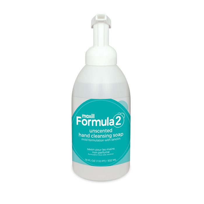 maxill Formula 2 unscented & clear foaming hand soap 