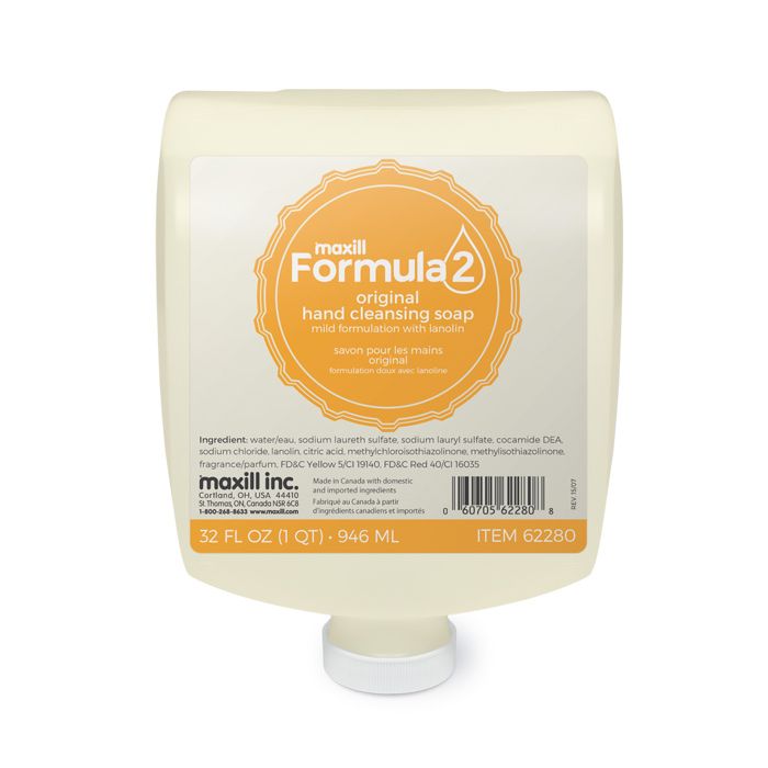 refill dispenser insert of maxill formula 2 original mild hand cleaning soap.