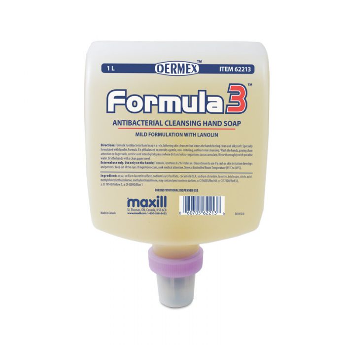 Original Scent Dermex Formula 3 Antibacterial Hand Soap Dispenser Insert Refill 