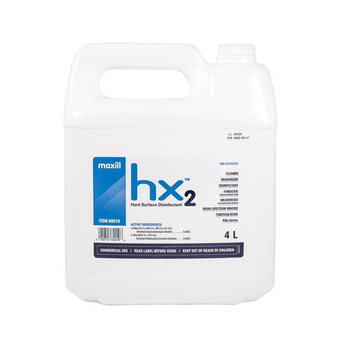 4L jug of hx2 hard surface disinfectant 