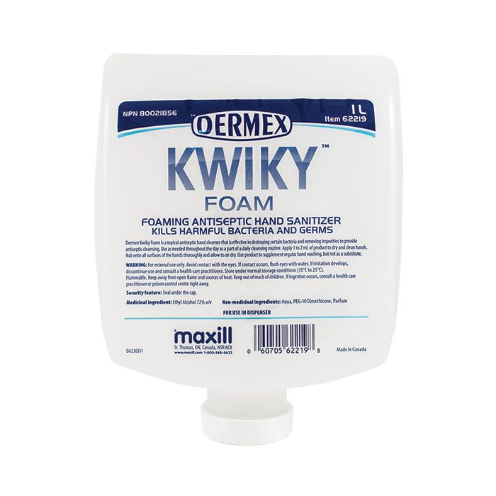 KWIKY Foaming Antiseptic Hand Sanitizer - 1 L Dispenser Insert