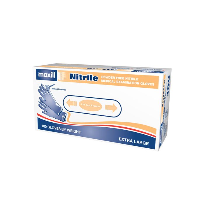 Box of extra large maxill Nitrile Gloves