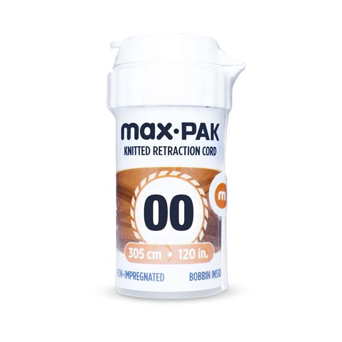 max•pak Knitted Retraction Cord - Non-Impregnated - Size 00