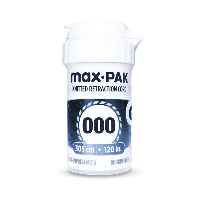 max•pak Knitted Retraction Cord - Non-Impregnated - Size 000