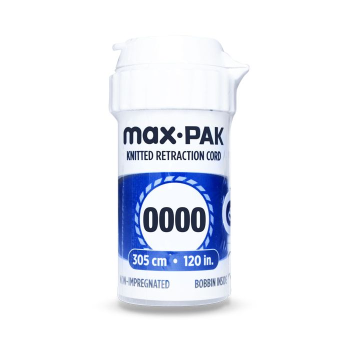 max•pak Knitted Retraction Cord - Non-Impregnated - Size 0000