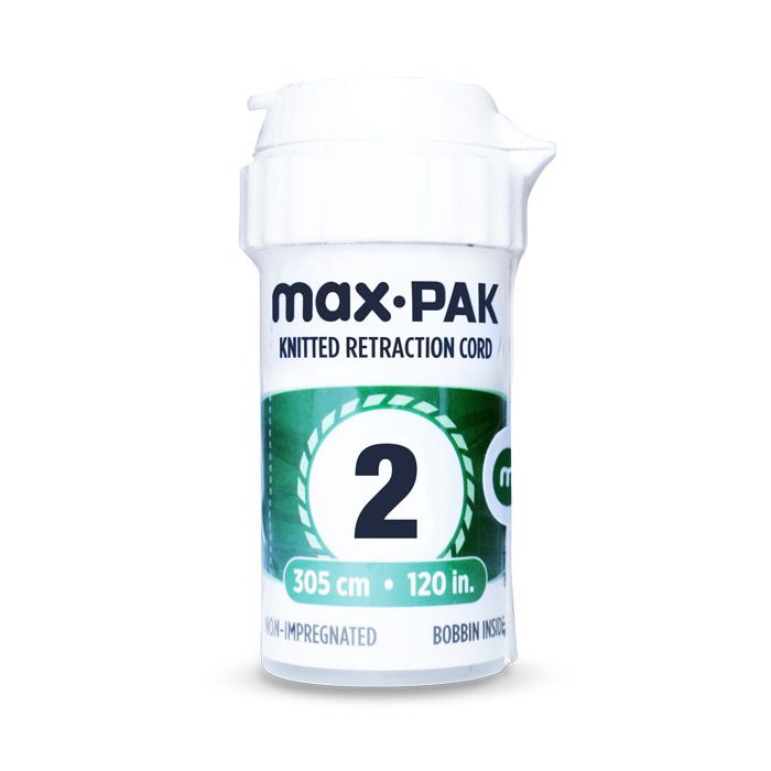max•pak Knitted Retraction Cord - Non-Impregnated - Size 2