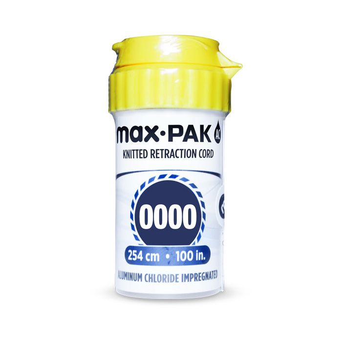 max•pak AC Knitted Retraction Cord - Impregnated - Size 0000 --CLEARANCE--