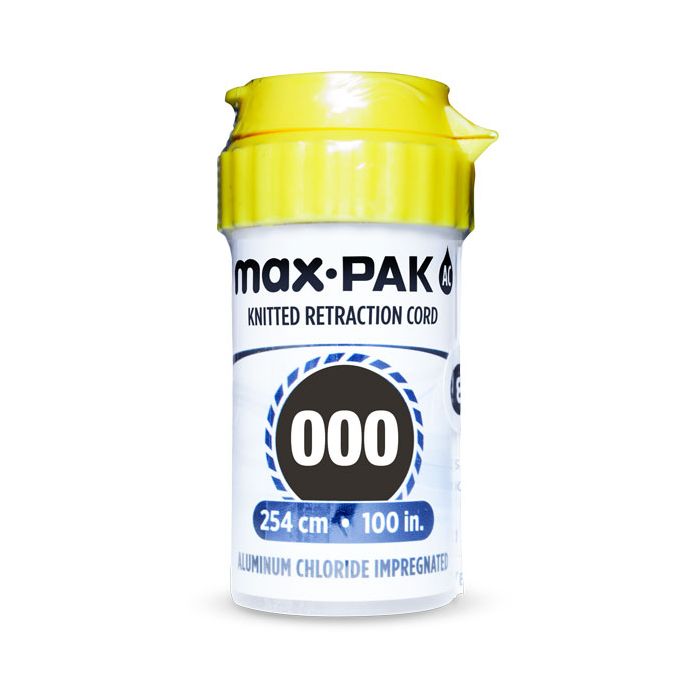 max•pak AC Knitted Retraction Cord - Impregnated - Size 000 --CLEARANCE--