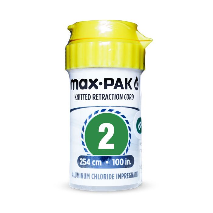 max•pak AC Knitted Retraction Cord - Impregnated - Size 2 --CLEARANCE--