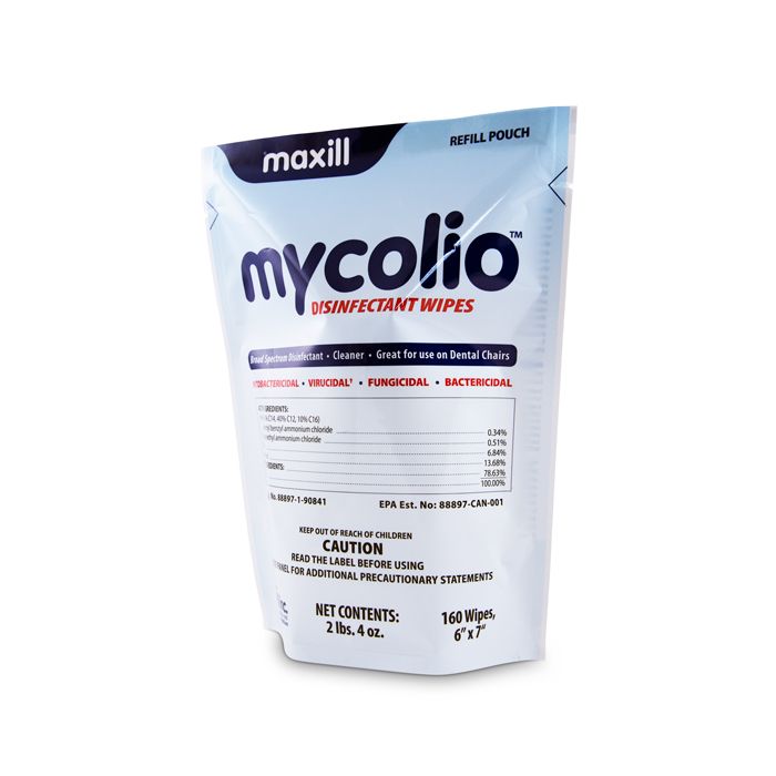 mycolio DISINFECTANT WIPES (6" x 7") - Refill Pouch