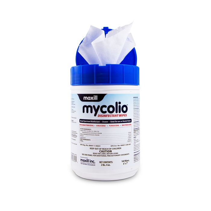 mycolio DISINFECTANT WIPES (6" x 7") - 160 Wipes