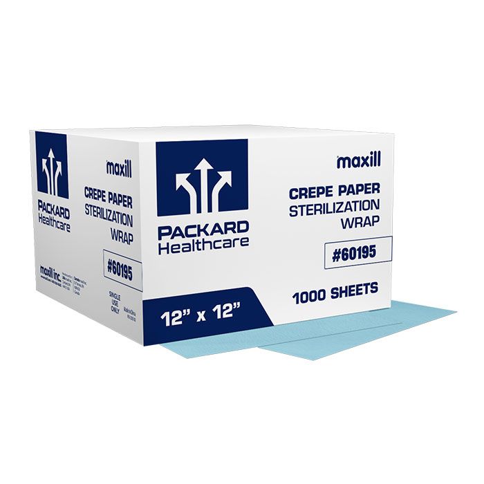 Packard Healthcare Crepe Paper Sterilization Wrap - 12" x 12"