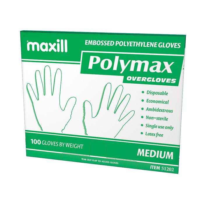 Sleeve of size medium maxill Polymax Over Gloves