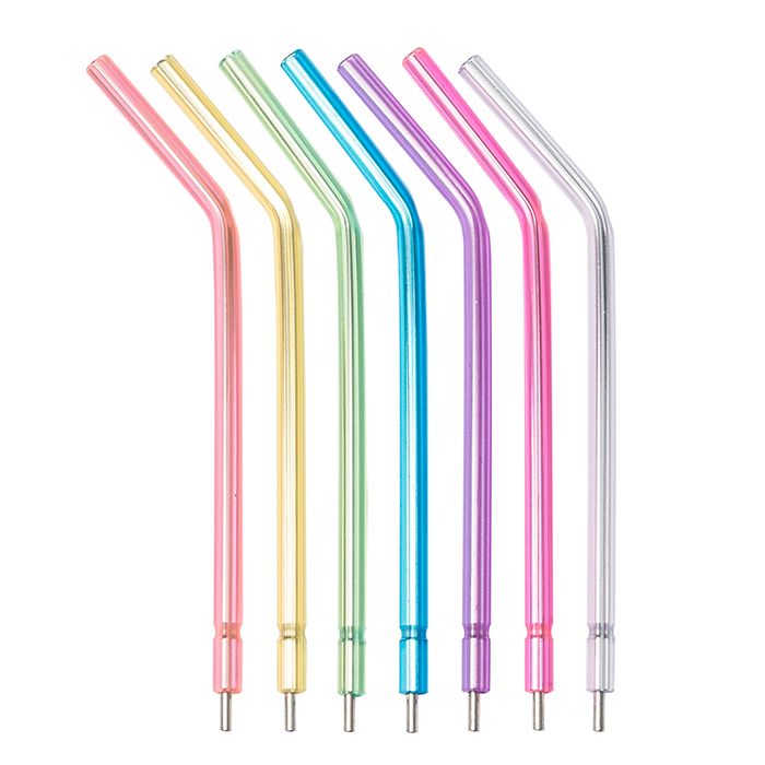 Rainblo Disposable Air/Water Syringe Tips - Metal Core - Mixed Colours