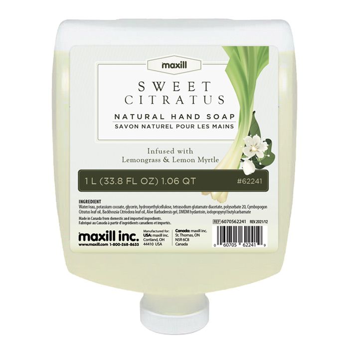 Sweet Citratus Natural Hand Soap - 1 L Insert