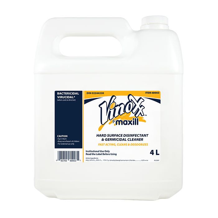 4L jug of maxill Vinoxx broad spectrum disinfectant.