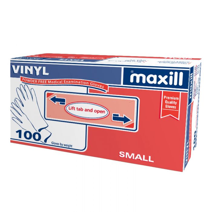 maxill Vinyl Gloves Powder Free - Small 