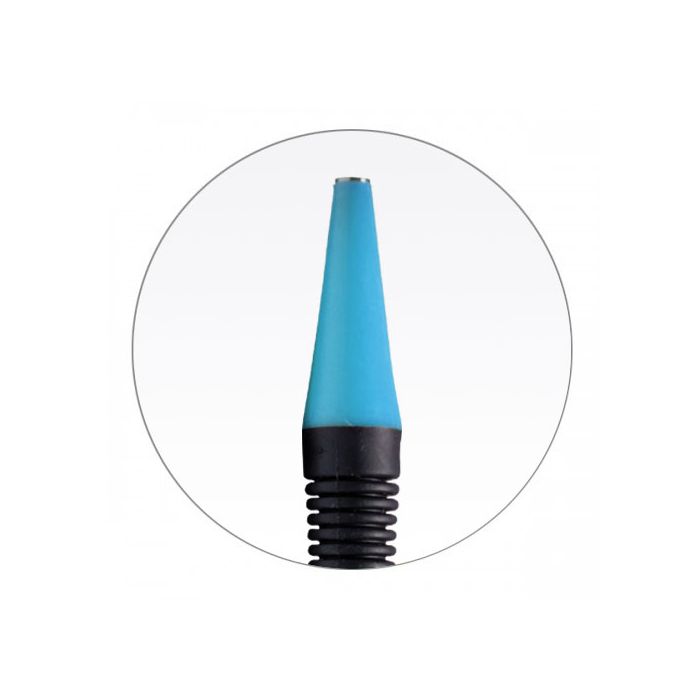 Zirc Soft Grip Mirror Handle - Cone Socket, Single End - Neon Blue