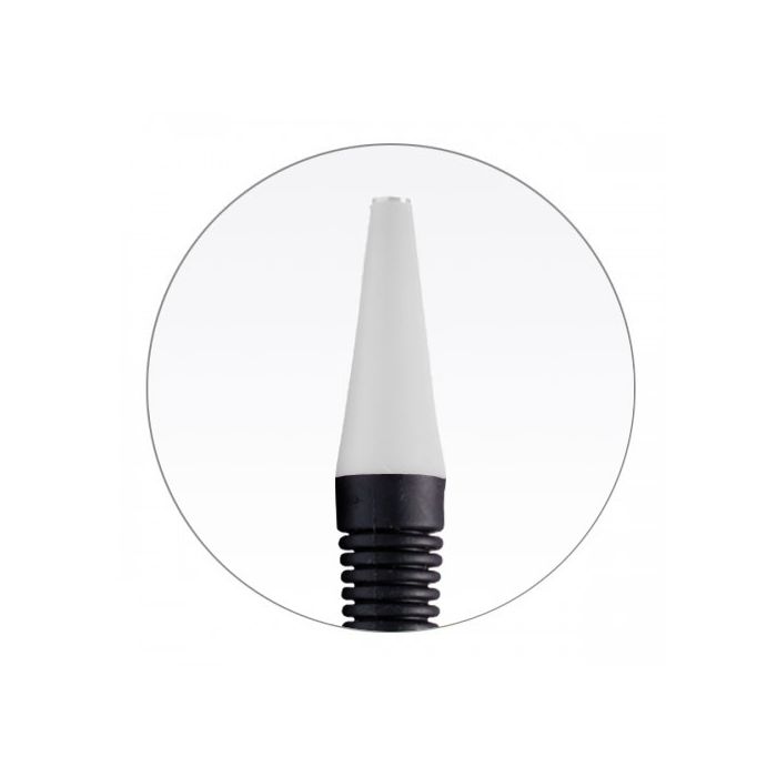 Zirc Soft Grip Mirror Handle - Cone Socket, Single End - White