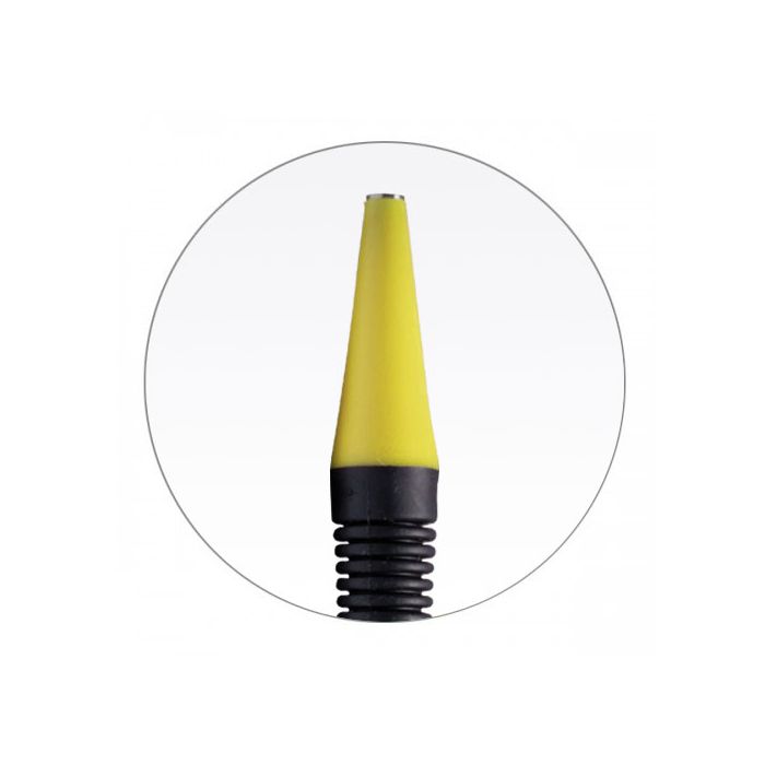 Zirc Soft Grip Mirror Handle - Cone Socket, Single End - Neon Yellow