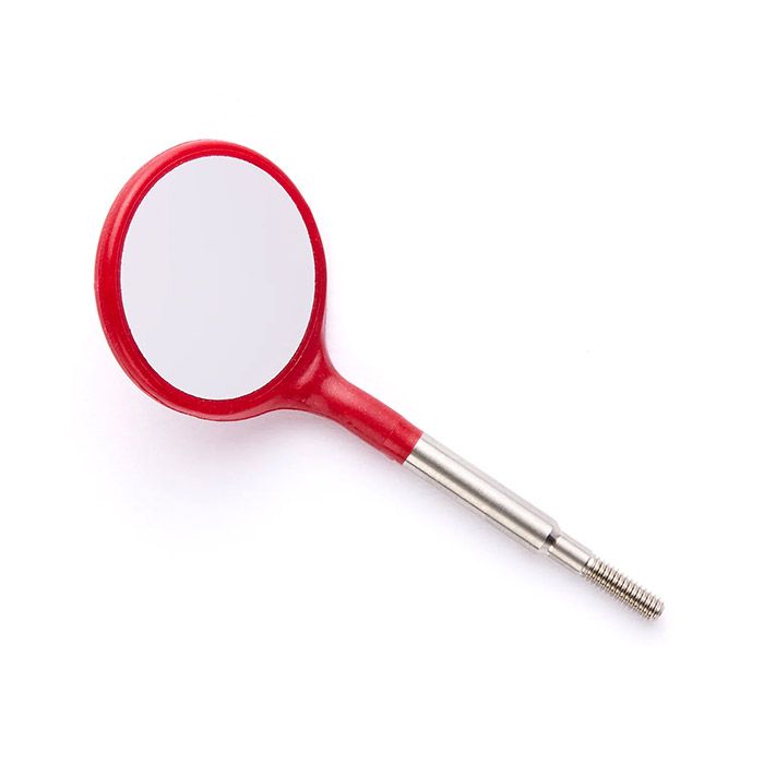 Crystal HD #4 Mouth Mirror Head Single Color (12pk)-Red (M)