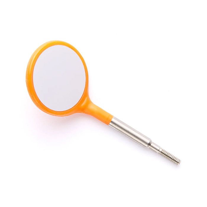 Crystal HD #5 Mouth Mirror Head Single Color (12pk)-Neon Orange (Q)